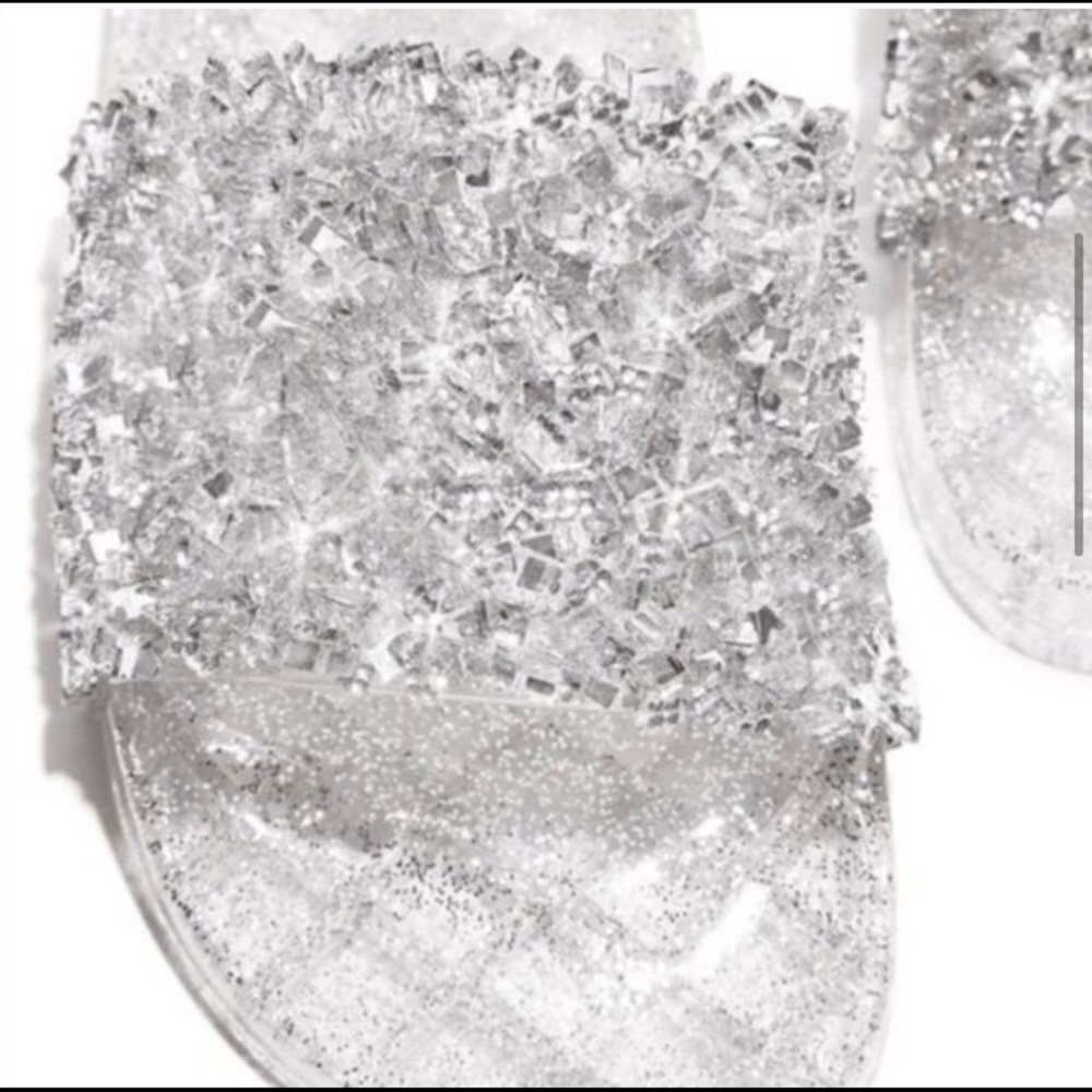 Embellished Slides - Silver - Picture 3 of 6